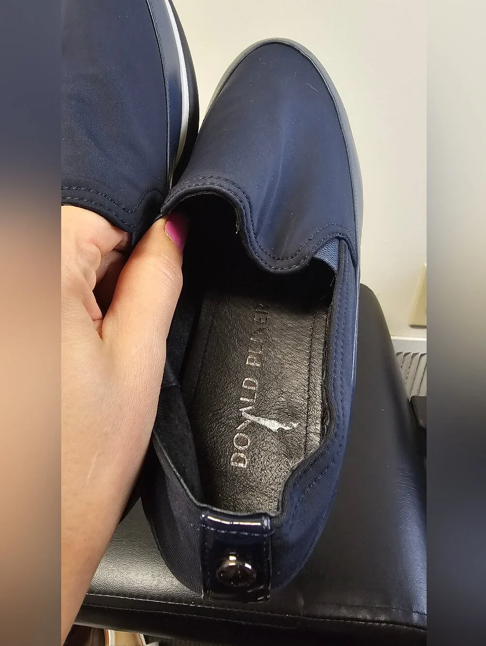 Donald J. Pliner Lizzee Navy Slip-On Platform Sneaker Size 7.5